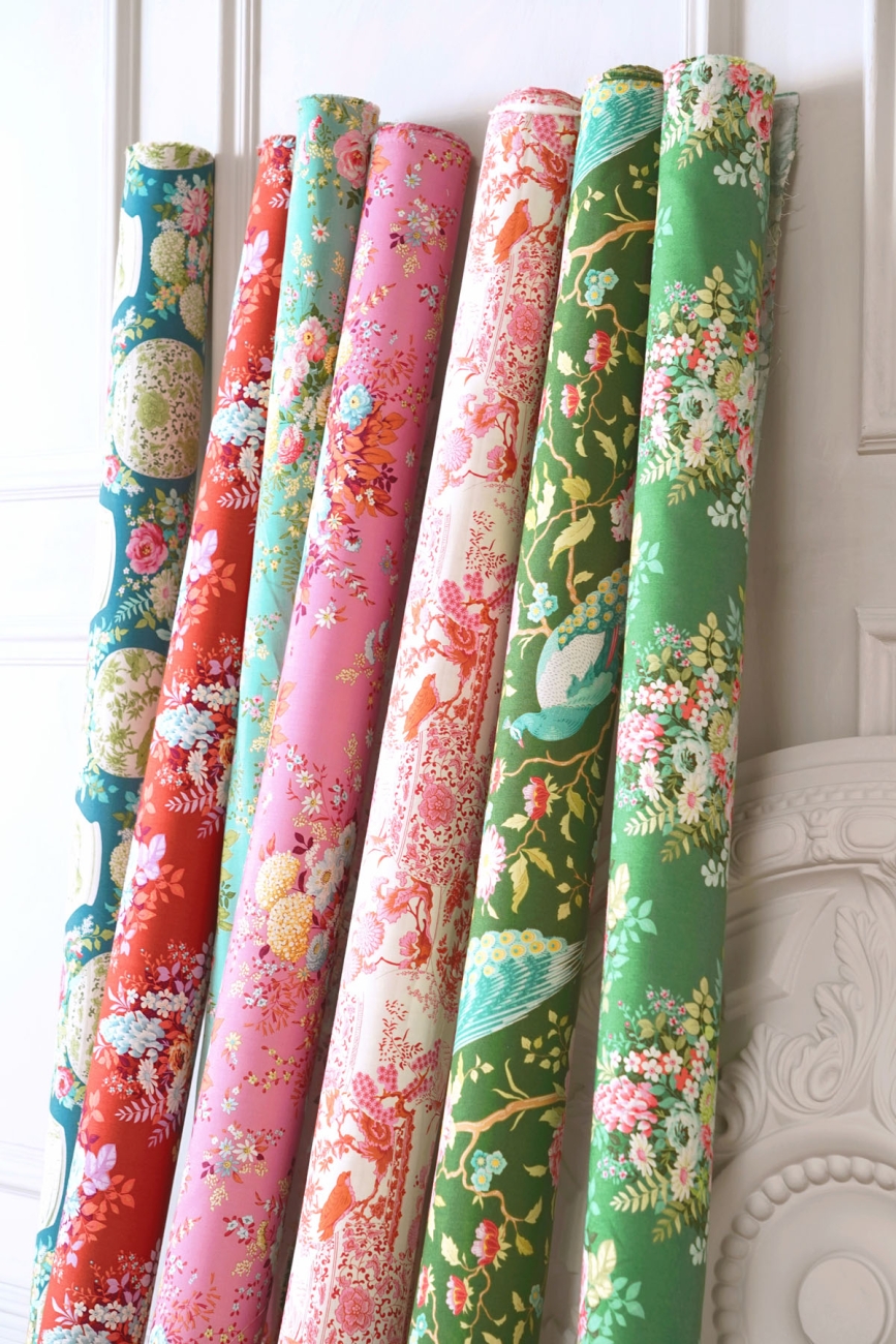 Tilda Patchwork Stoff Baumwolle - Chic Escape Wildgarden Pink